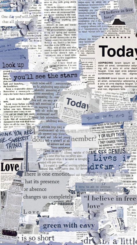 Newspaper Lockscreen, Blue Aesthetic Paper, Blue Design For Scrapbook, Journal Background Aesthetic, Aesthetic Wallpaper Journal, Fondos Vintage Aesthetic, Aesthetic Wallpaper Paper, Fondos Aesthetic Pastel, Paper Journal Background