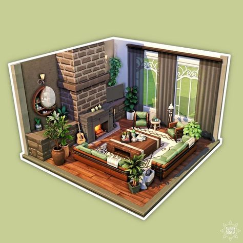 Living Room Sims 4, Sims 4 Cottage, Sims 4 Houses Layout, Lotes The Sims 4, Sims Freeplay Houses, Sims 4 Kitchen, Sims 4 Bedroom, Sims 4 House Plans, Sims 4 House Building