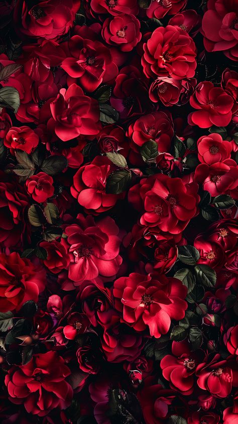 Get this lush look for your iPhone and Android. 📱🌺 Red Floral Background, Red Rose Background, Iphone Background Art, Wallpaper Iphone Roses, Roses Background, Red Roses Wallpaper, Iphone Wallpaper Lights, Iphone Dynamic Wallpaper, Original Iphone Wallpaper