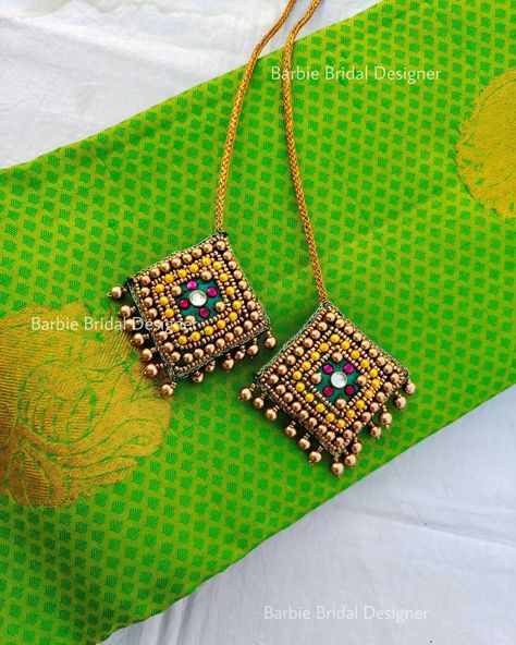 Latkan Designs Aari Work, Aari Work Latkan Tassels Blouses, Aari Tassels Design, Aari Latkans For Blouse, Aari Work Latkan Designs, Blouse Hangings Designs, Latkan Designs, Blouse Hangings, Latkan Design