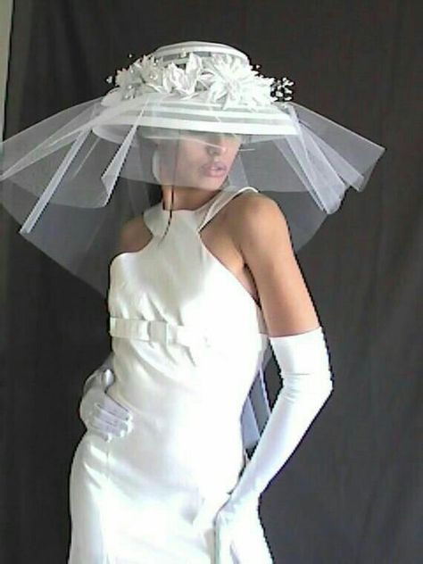 Elegant Couture, Ivory Outfit, Contemporary Bridal, Couture Design, Couture Hats, Bridal Hat, Indie Grunge, Fancy Hats, Yes To The Dress