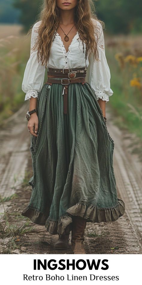 Ren Faire Outfits, Book Fashion, Fest Outfits, Earthy Style, Cottagecore Outfits, Dress Photo, Cob House, Retro Clothing, Elegant Casual