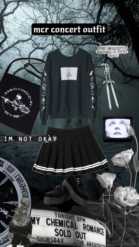 #mcr #emo #concert #outfit #concertoutfit Emo Concert Outfit, Emo Concert, My Chemical Romance, Concert Outfit, Your Aesthetic, Connect With People, Creative Energy, Energy, Concert