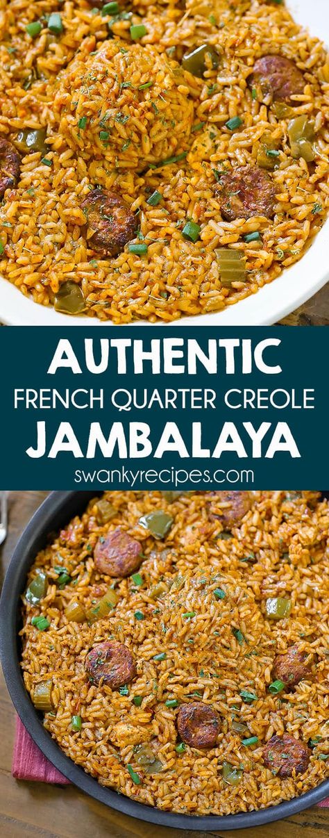 Creole Chicken And Sausage, New Orleans Jambalaya, Creole Jambalaya, Creole Chicken, Jambalaya Recipe Easy, Chicken And Sausage Jambalaya, Chicken Tomatoes, Sausage Jambalaya, Chicken And Sausage