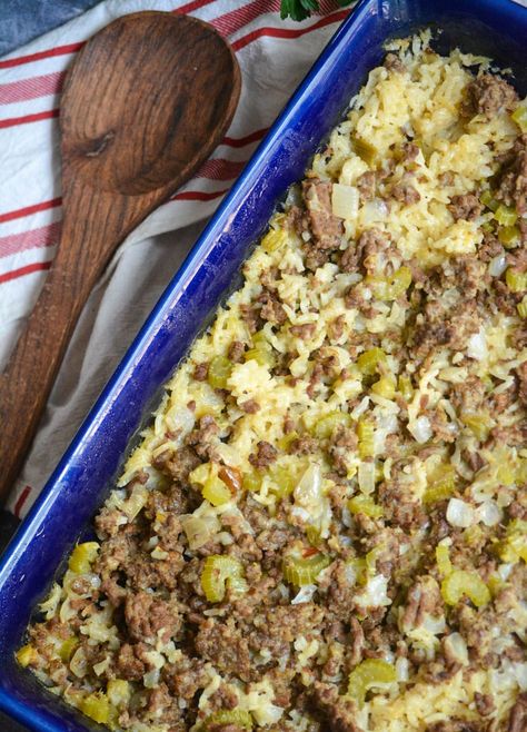 Ground Beef And Celery Recipes, Hamburger And Rice Recipes, Hamburger Hotdish, Ground Beef And Rice Casserole, Hamburger Rice Casserole, Beef And Rice Casserole, Hamburger Casseroles, Hamburger Rice, Ground Beef And Rice