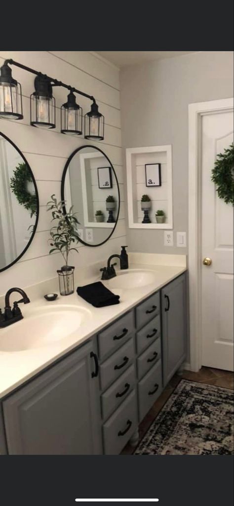 Organization Ideas Bathroom, Bathroom Organization Ideas, Heirloom Traditions, Bathroom Farmhouse Style, Bathroom Redesign, Master Bath Remodel, Boys Bathroom, Remodel Bathroom, Bathroom Remodel Designs