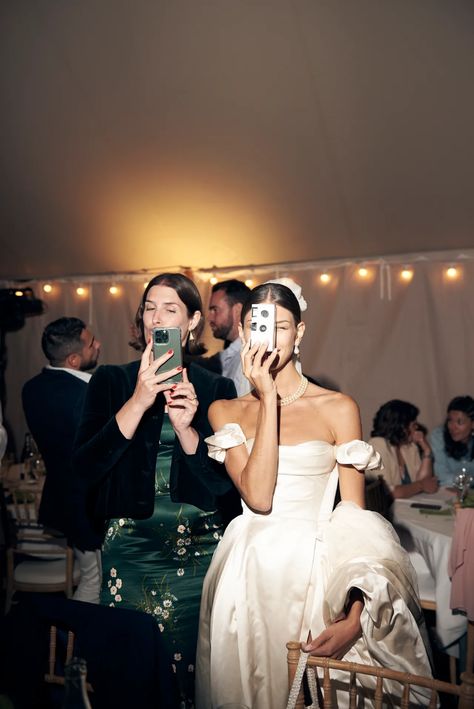 Danielle Copperman Wedding, Vogue Wedding Aesthetic, Cool Girl Bride, Cool Bride Aesthetic, Wedding Vibes Aesthetic, Retro Bride Dress, Danielle Copperman, French Garden Wedding, High Fashion Wedding