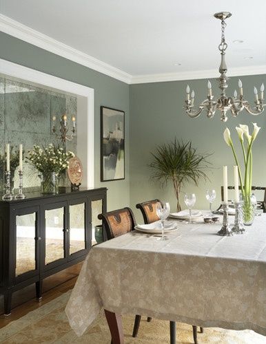 herb bouquet benjamin moore - Google Search Magnolia Sage Green Paint, Sage Dining Room Walls, Sage Green Dining Room Walls, Sage Dining Room, Sage Green Dining Room, Bees Swarm, Sage Green Paint Color, Sage Green Paint, Green Dining Room