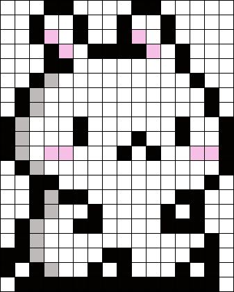 Cute Bead Patterns, Cute Bunny Rabbit, Fuse Bead Patterns, Pixel Art Templates, Pattern Maker, Perler Bead Templates, Pixel Crochet, Pixel Art Grid, Graph Paper Art