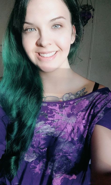 Emerald green hair; Lime Crime-Unicorn Hair color in the color Sea Witch Emerald Green Hair, Unicorn Hair Color, Sea Witch, Unicorn Hair, Mermaid Hair, Green Hair, Collage Art, Emerald Green, Emerald