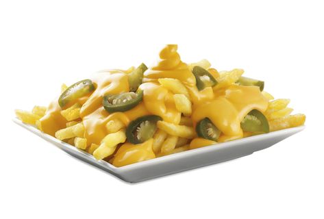 The world's legendary Fries, topped with Cheddar cheese sauce and jalapenos .. and it's irresistible Fries Cheese, Cheddar Cheese Sauce, Cheese Fries, Cheese Sauce, Cheddar Cheese, Cheddar, Macaroni And Cheese, Sauce, Cheese