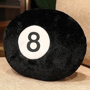 XIYUAN 21inch Large Sports Pillow Simulation Billiards 8 Balls Plush Stuffed Sports Balls Toy Soft Throw Pillows Cushion Decorative Cushion Sports Toys Kids Gift Boys Kids Room Decoration (Black) Bedroom Display, Game Making, Indie Vibes, White Elephant Gifts Exchange, Pool Ball, Black Pillows, Toyama, Christmas Gathering, 8 Ball