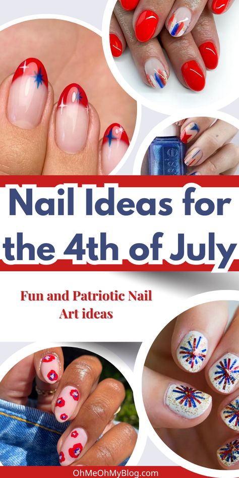 Add a touch of Americana to your style with our stunning 4th of July nail ideas. Featuring everything from subtle patriotic touches to bold red, white, and blue designs, our guide provides all the inspiration you need to create the perfect festive manicure for celebrating Independence Day. 🎆 #NailArtIdeas #FourthOfJuly #CelebrationNails #StylishManicure 4th Of July Nail Ideas, Shimmery Nail Polish, Firework Nail Art, Striped Nail Designs, Patriotic Nail, Dot Nail Art Designs, 4th Of July Nail, Patriotic Nails Design, Firework Nails