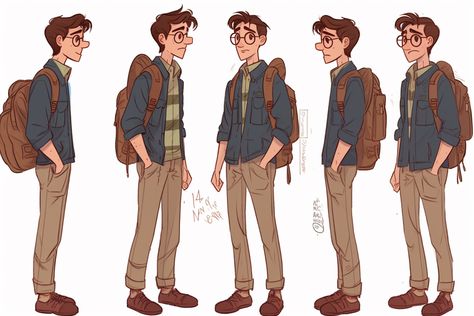 Peter Parker Illustration, Peter Parker Design, Peter Parker Character Design, Peter Parker Inspired Outfit, Character Turnaround Reference, Peter Parker Outfit, Character Design Turnaround, Character Turnaround Sheet, Character Turnarounds