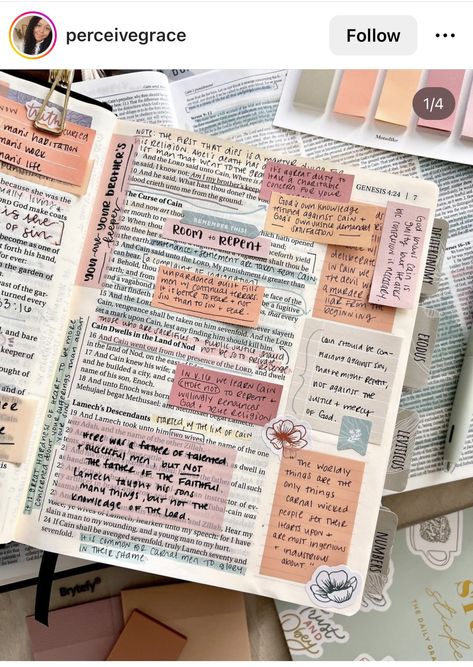 Bible Scrapbooking Ideas, Aesthetic Bible Notes, Decorated Bible, Bible Highlighting, Bible Charts, Bible Journal Notebooks, Learn The Bible, Bible Journal Notes, Bible Study Methods