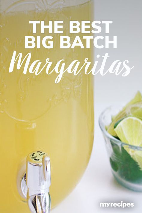 Batch Margaritas, Party Cocktails Big Batch, Easy Margarita Recipe, Best Margarita Recipe, Margarita Party, Easy Margarita, Batch Cocktails, Mixed Drinks Recipes, Cocktail Recipes Easy