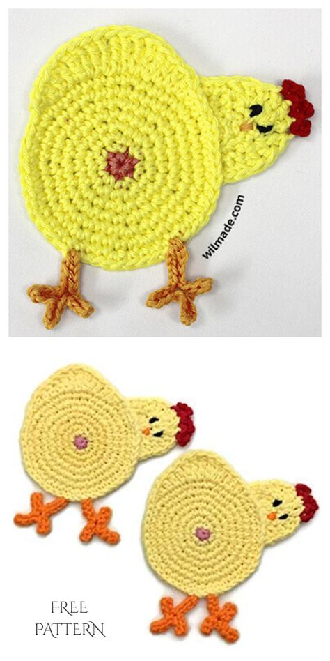 Chicken Butt Coasters Free Crochet Patterns + Video - DIY Magazine