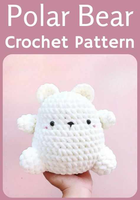 Polar Bear Amigurumi Free Pattern, Free Crochet Polar Bear Pattern, Polar Bear Crochet Pattern Free, Crochet Polar Bear Pattern Free, Polar Bear Crochet Pattern, Polar Bear Crochet, Crochet Polar Bear, Crochet Advent Calendar, Polar Bear Pattern