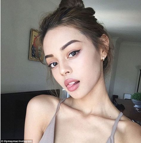 Attacked: Australian model Lily May Mac was attacked on Instagram after a K-pop star followed her Lily Maymac, Cake Face, K Pop Star, Angel Face, Famous Women, Female Portrait, Pop Star, Beauty Care, Makeup Looks