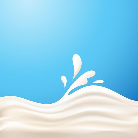 Milk background. cream waves on blue bac... | Free Vector #Freepik #freevector #milk-wave #milk-background #milk-flow #pouring-milk Milk Background, Organic Branding, Background Food, Milk Flow, Honey Yogurt, Milk Splash, Organic Recipes Healthy, Yogurt Drinks, Yogurt Flavors