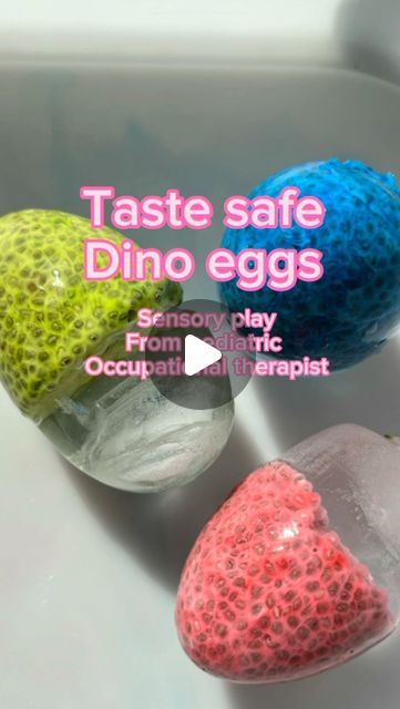 Eggs Activities For Preschool, Sensory Play Dinosaurs, Dinosaurs Activities For Kids, Dinosaurs Activities For Toddlers, Chia Seed Sensory Play, Chia Slime, Diy Dinosaur Eggs, Seed Activities For Kids, Slime Activities