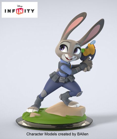 Disney Infinity Spot by B Allen on ArtStation. Bunnies Toys, Disney Infinity Characters, Disney Infinity Figures, Mega Pokemon, Infinity Art, Disney Zootopia, 3d Figures, Judy Hopps, Disney Figurines