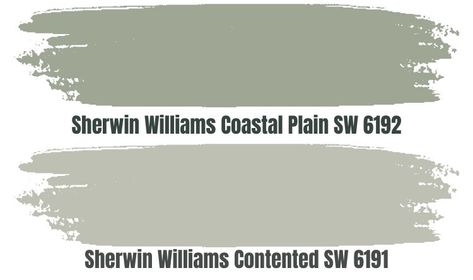 Sherwin Williams Contented (Palette, Coordinating & Inspirations) Sherwin Williams Coastal Plain, Sherwin Williams Contented, Benjamin Moore Horizon, Contented Sherwin Williams, Sherwin Williams Coastal, Sherwin Williams Snowbound, Sherwin Williams Extra White, Sherwin Williams Color Palette, Sea Salt Sherwin Williams