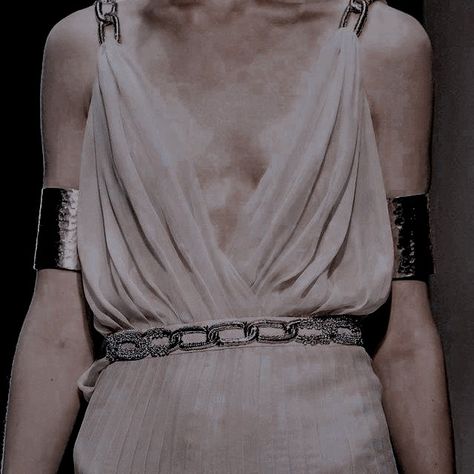 Greek Toga, A Woman, White