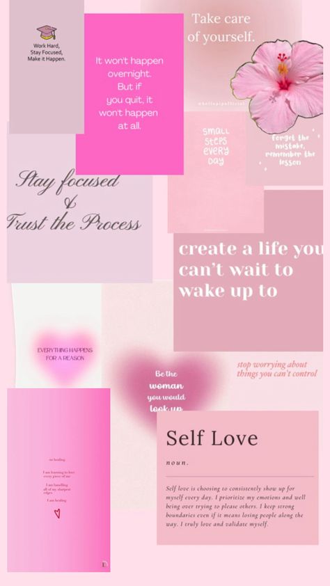 Pink Study Aesthetic Wallpaper, Pink Motivational Wallpaper, Pink Affirmation Wallpaper, Pink Quotes Aesthetic Motivation, Pink Homescreen Wallpaper, Astethic Pink, Pink Asthetics Wallpaper, Pink Girly Quotes, Baby Pink Wallpaper Iphone