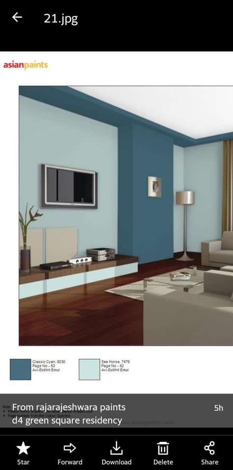 Colour Building, Wall Paint Colour Combination, Asian Paints Colours, Color Combinations Home, House Paint Color Combination, Bedroom Color Combination, Blue Color Combinations, Nippon Paint, House Balcony