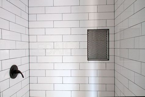 Bathroom Wall: 4×16 Glossy White Colori Subway Ceramic Tile Subway Tile Bathroom, White Subway Tile Bathroom, Subway Tile Patterns, Room Wall Tiles, Tile Tub Surround, Rental Home Decor, Subway Tile Showers, Subway Tiles Bathroom, Bathroom Shower Walls