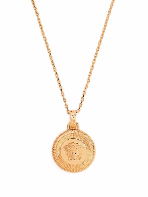 Shop or share your style of the product on ModeSens! Gold Medusa medallion necklace from VERSACE featuring Medusa Head motif, medallion pendant and lobster claw fastening. Medusa Medallion, Medusa Pendant, Versace Jewelry, Pendant Necklace Gold, Medusa Head, Medallion Necklace, Gold Brass, Versace Men, Gold Pendant Necklace