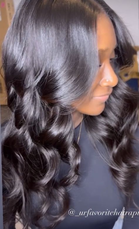 Middle Part Sew In, Middle Parts, Middle Part, Sew In, The Middle, Sewing, Hair Styles, Hair