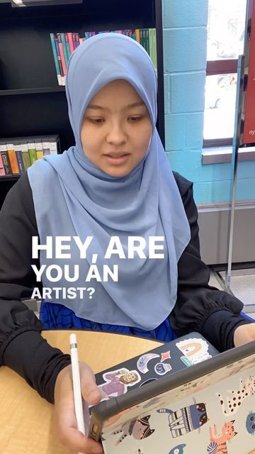 Mariam Aldacher on Instagram: "How many times have you all experienced being asked when you draw in public ? 😁 To be honest sometimes it feels good that someone appreciate the artwork and other times I am not so proud of the artwork and just wanna hide it 🤣😂 let me know in the comments if that ever happened to you and what you feel if someone comes up to u to ask 😁 #artist #artistsoninstagram #artistsupport #artgallery #artistontiktok #madimarart #muslimartist #hijabi #hijabiartist #digitala Picture Books Illustration, To Be Honest, Be Honest, So Proud, Be Proud, Book Illustration, Picture Book, How Many, Feel Good