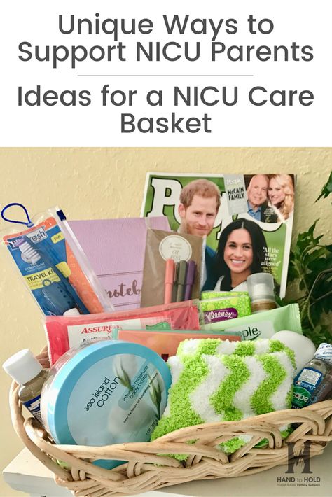 Unique Ways to Support NICU Parents: Ideas for a NICU Care Basket - Hand to Hold Hospital Gift Baskets, Hospital Care Package, Nicu Parents, Kids Care Package, Surgery Care Package, Mom Care Package, Care Package Baby, Care Basket, Surgery Gift