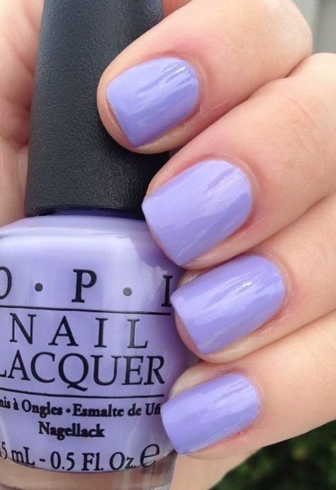 Opi Easter Nail Colors, Opi Lavender, Budapest Nails, Lilac Manicure, Lavender Manicure, Budapest Spring, Opi Polish, Behind Blue Eyes, Pointy Nails