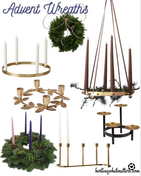 Advent Wreath Guide | It is the first Sunday in Advent. 🙏🏻 These beautiful advent rings, wreaths, and candle holders will be a great anchor for advent celebrations in your home. Lots more options linked ✨ #advent #adventcandles #adventwreath #adventring #christmascelebrations #tapercandles #giftguide #adventcandles #hope http://liketk.it/32G6i #liketkit @liketoknow.it Advent Candles Ideas, Modern Advent Wreath, Advent Wreath Diy, Advent Wreath Candles, Advent Candle Holder, Brown Candles, First Sunday, Advent Candles, Advent Wreath