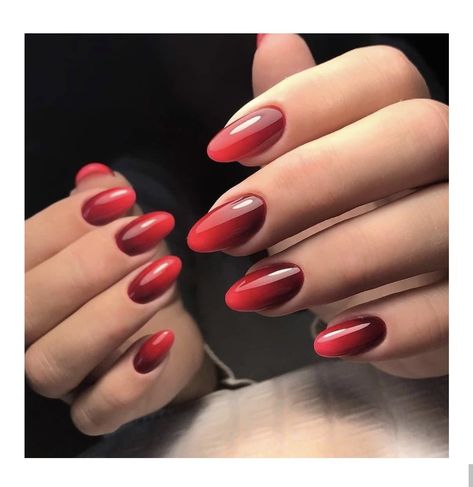 Red Nail Ideas, Nail Ideas For Fall, Red Ombre Nails, Nail Red, Emerald Nails, Unghie Sfumate, Trendy Nail Designs, Red Nail Art, Colors Of Fall