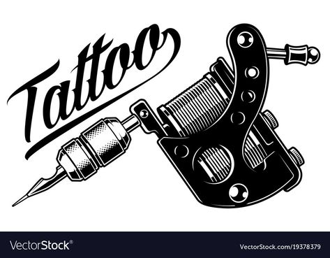 Tattoo Machine Drawing, Tattoo Machine Art, Tattoo Machine Design, Machine Logo, Omerta Tattoo, Incredible Tattoos, Tattoo Font, Artist Logo, Free Tattoo