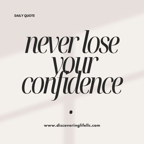 Confidence is everything #inspiration #motivation #confidence #peace #love Explore Quotes, Fluent English, Confidence Quotes, Quote Board, Short Inspirational Quotes, Positive Reinforcement, Peace Love, Losing You, Daily Quotes