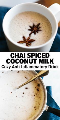 Amarth Recipes, Anti Inflammation Hot Drinks, Chai Spiced Coconut Milk, Dessert Using Coconut Milk, Winter Paleo Recipes, Anti Inflammation Morning Drink, Anti Inflammation Treats, Christmas For One Person, Chai Tea With Coconut Milk