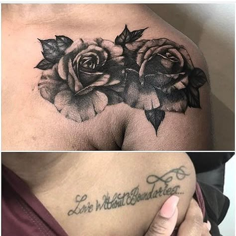 Cover up tattoo ideas Rose Tattoo Cover Up, Tatuaje Cover Up, Cover Up Tattoos For Women, Best Cover Up Tattoos, Horse Tattoo Design, Cool Chest Tattoos, Up Tattoo, Chest Tattoos For Women, Flower Tattoo Sleeve