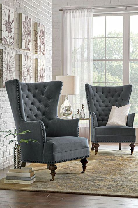 51+ Best living room chairs furniture design ideas for 2020 - Womensays.com Women Blog Furnitur Ruang Keluarga, Living Tv, Dining Room Curtains, Mediterranean Decor, Hall Decor, Living Room Accents, Beautiful Living Rooms, Accent Chairs For Living Room, Living Room Seating