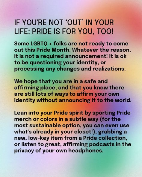 🏳️‍🌈 PRIDE MONTH IS HERE! 🏳️‍🌈 This month-long celebration is an opportunity to celebrate the beautiful spectrum of gender and sexuality and come together to fight for equality and justice in the LGBTQ+ community.​​​​​​​​​ More than ever, the queer community deserves the space to rejoice, grieve, dance, and feel together in safety — and while a month isn't nearly long enough, it's a great place to start. Swipe for ways we can all join in celebrating, taking thoughtful action, and making thi... Gender And Sexuality, Pride Month, A Month, To Start, Feelings, Instagram