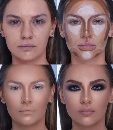 Face Contouring Makeup, Membentuk Alis, Purple Eye Makeup, Makijaż Smokey Eye, Natural Make Up, Makeup Eye Looks, Glam Squad, Makeup Transformation, Face Contouring