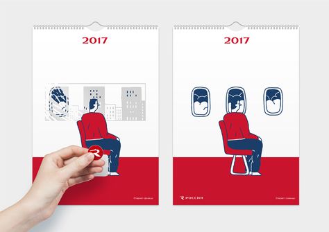 Rossiya airlines • Calendar on Behance Calendar Concept, St Petersburg, Airlines, Branding