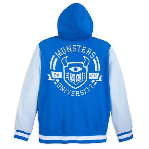 Product Image of Monsters University Hooded Varsity Jacket for Adults # 4 University Jacket, Monsters University, Monster University, Disney Favorites, Monsters Inc, Disney Merchandise, Disney Store, Pixar, Disney World