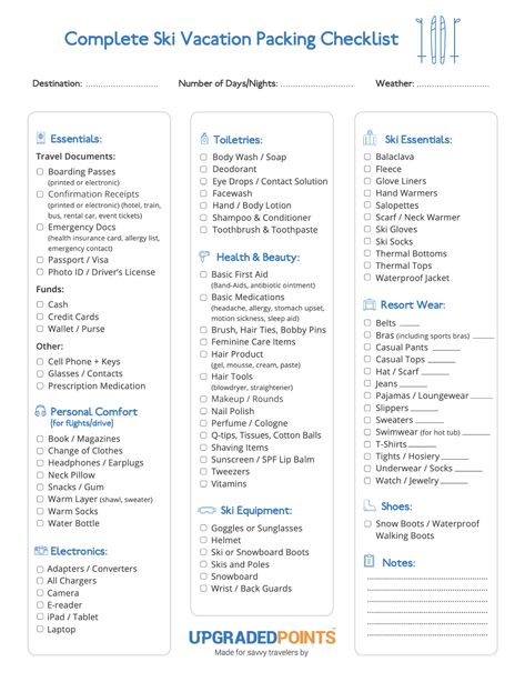 Ultimate Printable Ski & Snowboard Trip Packing List [2021] Family Ski Trip Packing List, Ski Trip Essentials, Sweden Winter, Ski Trip Packing List, Snowboard Trip, Denver Trip, Ski Trip Packing, Ski Pack, Ski Trip Outfit