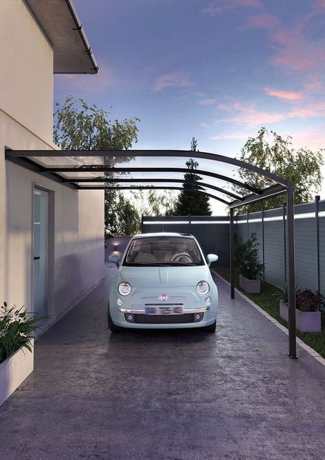 Door Canopy Porch, Car Porch Design, Building A Carport, Modern Carport, Carport Ideas, Car Shed, Pergola Carport, Carport Canopy, Garage Parking