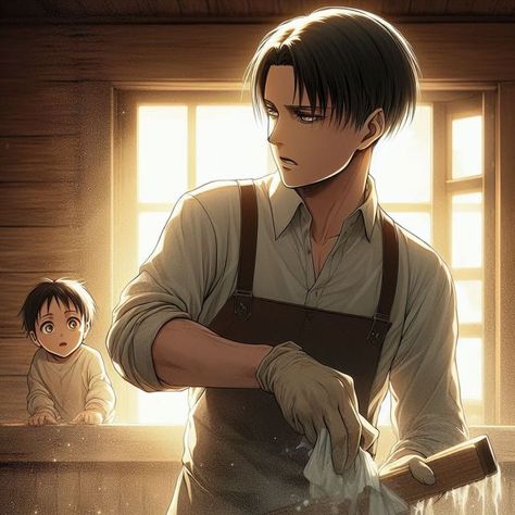 Levi As A Dad, Aot Oc, Anime Butterfly, Captain Levi, Demon King Anime, Anime Guys Shirtless, Attack On Titan Levi, Attack On Titan Art, Levi Ackerman